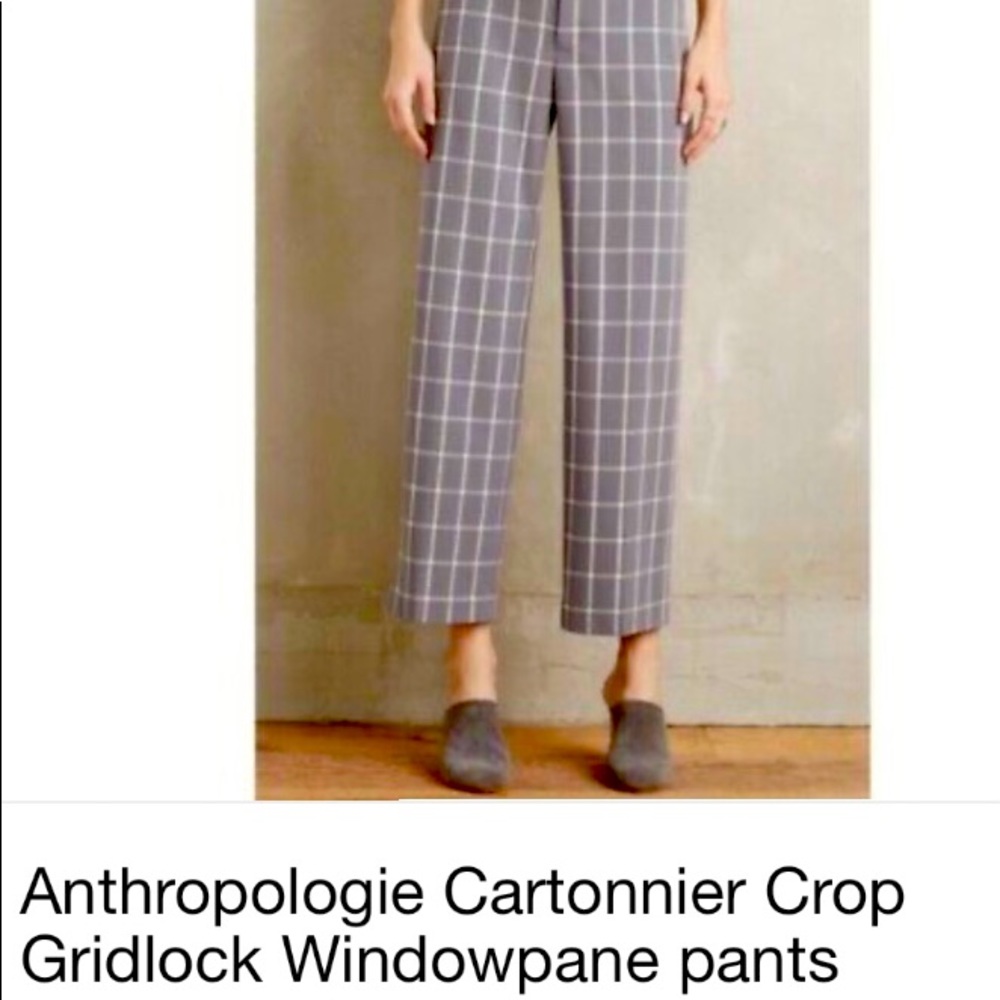Anthropologie Cartonnier crop wide leg pants